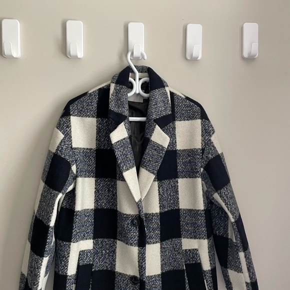 ASOS Check Coat with Pocket Detail - Multi / UK 14 - Picture 3 of 4